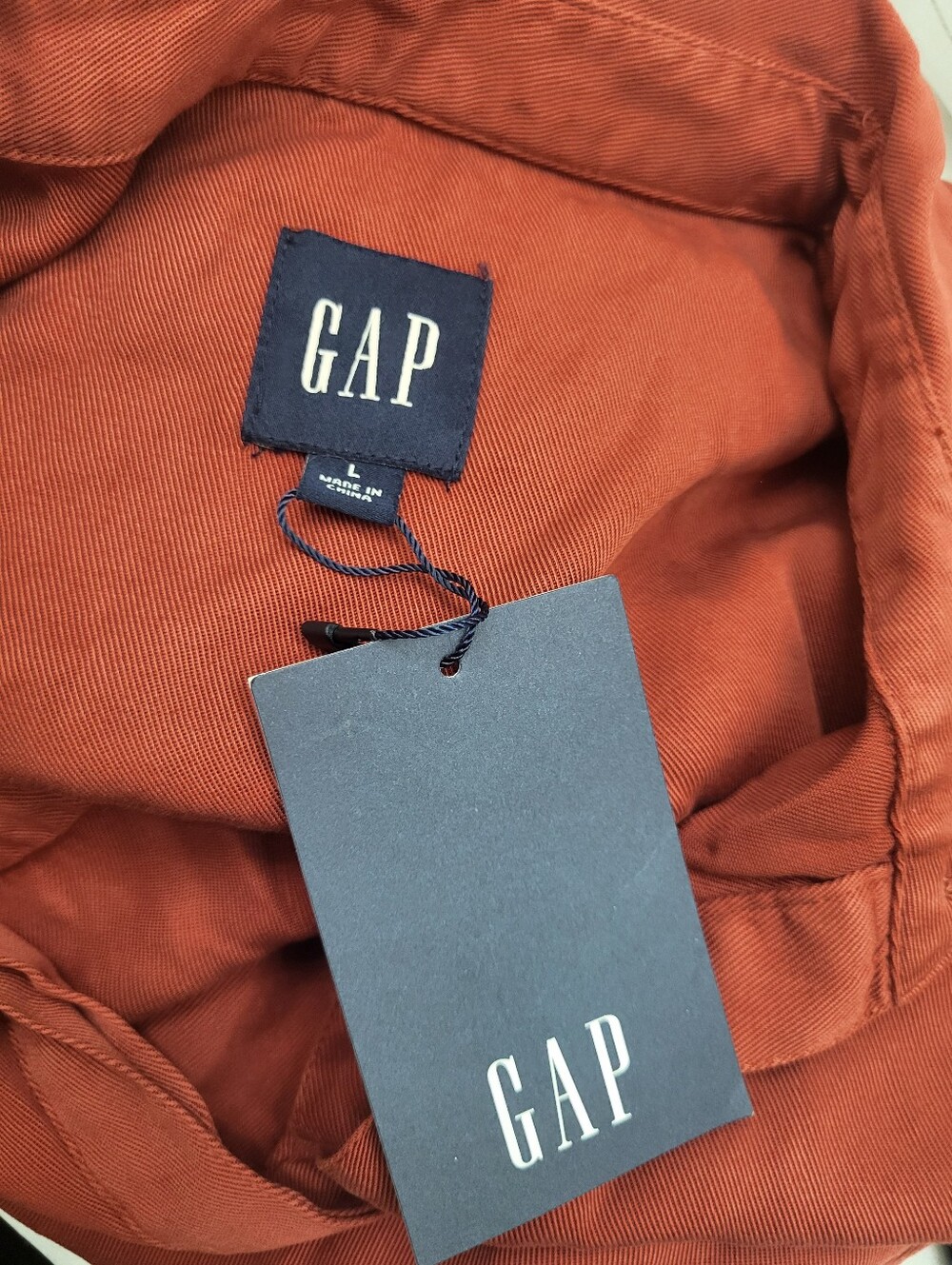 GAP Tencil Dress Pockets Chili Oil Red Women's Size Large Comfy Lounge Relax New - Picture 10 of 12
